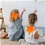 Lot de 2 nœuds à cheveux pour femmes, filles - Accessoires de cheveux orange - Pour femmes et filles - 11 x 9 cm