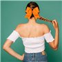 Lot de 2 nœuds à cheveux pour femmes, filles - Accessoires de cheveux orange - Pour femmes et filles - 11 x 9 cm