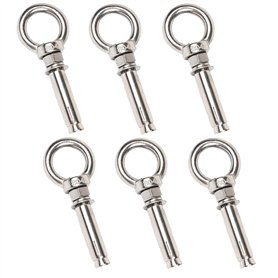 Lowats Anneau de Levage Boulon 6 Pièces Boulons à Oeil en Acier Inoxydable 304 Boulon Inox Vis D'expansion de Boulon à œi Boulon