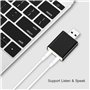 Asbter USB Carte Son Externe Adaptateur USB Carte Audio 3D Stéréo Jack 3.5mm Écouteur Micphone Carte pour Ordinateur Portable PC