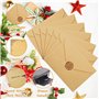 UZSUZZ Ensemble de Papeterie Vintage Papier Ensemble de Papier à Lettres Inclure 16 Feuilles de Papier à En-tête 10 Feuilles de 