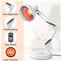 Zrwuldu Lampe Infrarouge Chauffante 100W Lumière Rouge Lampe à Chaleur par la Lumière Infrarouge Avec Minuterie et 10 Niveaux de