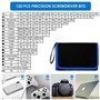 Pardarsey Lot de 142 tournevis de précision électroniques avec kit d'outils de réparation magnétique 120 embouts compatibles ave