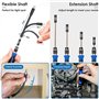 Pardarsey Lot de 142 tournevis de précision électroniques avec kit d'outils de réparation magnétique 120 embouts compatibles ave