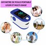 Lot de 2 Oxymètres de Pouls Professionnels – Saturation Oxygène SpO2 & Fréquence Cardiaque – Écran LED HD – Pour Sport, Maison, 
