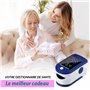 Lot de 2 Oxymètres de Pouls Professionnels – Saturation Oxygène SpO2 & Fréquence Cardiaque – Écran LED HD – Pour Sport, Maison, 
