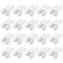 Lot de 20 paires de pantoufles d'invités - En éponge - Blanches - Pour hôtel - Pantoufles de spa - Taille universelle - 28 x 11
