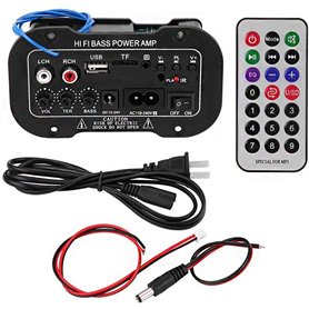 ANCLLO Noir Bluetooth amplificateur HiFi 5 Pouces Auto Voiture numérique amplificateur Bluetooth HiFi Basse Haute Puissance stér