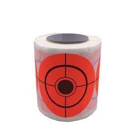 ANCLLO 3 Pouces Autocollants Ronds Cible pasteurs cibles de tir adhésives Points cibles-Rouge Fluorescent et Noir