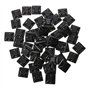 Supports Base Attache-Câbles Auto-Adhésifs Bases Serre-Câbles Noires Support à Ventouse Autocollant, Surface de Colle 3M, Utilis