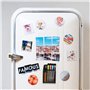 YUMUL Porte Stylo Magnétique, Boîte Rangement bureau En Grille Métallique, Porte Stylo Carré Noir, Convient Au Réfrigérateur, à 