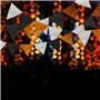Dadabig 4Pcs 12M Drapeau Triangle de Papier Paillettes Double-Face,Bannière et Fanion Noir et Or Décorative pour Mariage,Anniver