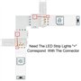 K-Musculo Connecteur de bande lumineuse LED,4 broches RGB 10mm kit de connecteur sans soudure pour SMD 5050 / 3528 bande lumineu