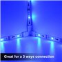 K-Musculo Connecteur de bande lumineuse LED,4 broches RGB 10mm kit de connecteur sans soudure pour SMD 5050 / 3528 bande lumineu