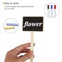 JJWNMLL Lot de 20 etiquette plante - 24×7cm plantes exterieur plante - Rectangulaires en Bois pour Plantes etiquette -Étiquettes