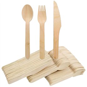 PYGHAP Lot de 150 couverts jetables respectueux de l'environnement