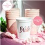 Lot de 12 gobelets Team Bride JGA réutilisables avec 6 modèles de pailles pour enterrement de vie de jeune fille, enterrement de