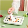 Plaque à glace pour faire de la glace, rouleau à crème glacée, machine à crème glacée roulée avec spatules pour faire des roulea