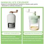 Broyeur à Glace Manuel, Machine à Glace Rasée Manuelle, Broyeur à Glace, Machine à Glace Portable Avec Bacs à Glaçons, Machine À