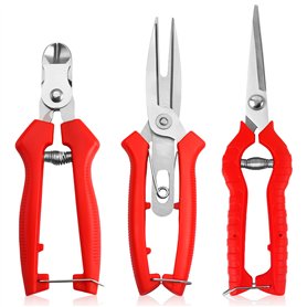 Lot de 3 sécateurs de jardin