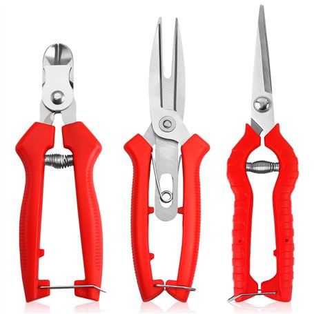 Lot de 3 sécateurs de jardin