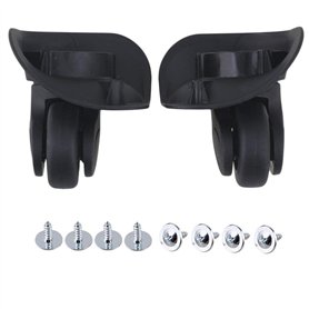 Shanoer 1 paire de roues de valise Noir 9