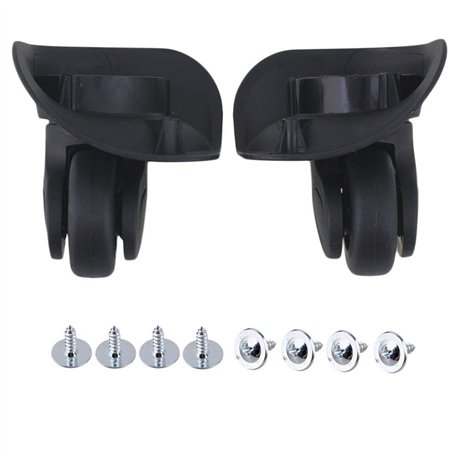 Shanoer 1 paire de roues de valise Noir 9