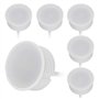 HCFEI Lot de 6 modules LED 230V 5W pour spot encastrable MR16 Blanc Chaud 2700K Remplacement GU10 Ø 50 mm 120°Angle d'éclairage