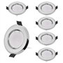 HCFEI Lot de 6 Spot LED encastrable Ultra Plat avec 6x3W Dimmable Ampoule 220V Spot Module