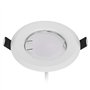 HCFEI Lot de 6 Spot LED Encastrable Dimmable blanc mat avec Ampoule GU10 Module 220V 3W, Blanc Chaud 3000K, Percage 53-70 mm
