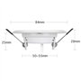 HCFEI Lot de 6 Spot LED Encastrable Dimmable blanc mat avec Ampoule GU10 Module 220V 3W, Blanc Chaud 3000K, Percage 53-70 mm