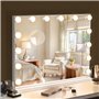 Hansong Miroir Hollywood avec éclairage et 14 Ampoules Hollywood réglables 3 Modes déclairage Grand mirroir maquilleur Lumineux