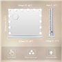 Hansong Miroir Hollywood avec éclairage et 14 Ampoules Hollywood réglables 3 Modes déclairage Grand mirroir maquilleur Lumineux 