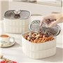 letuxaamz Boite Compartiment Alimentaire,Snack Box avec Couvercle, Plateau de Sservice Divisé Couvercle,Assiette à Collation 4 C