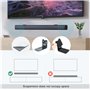 xiruiubao Support Barre Son, Support Mural Universel pour Barre de Son avec Tapis Antidérapant & Amortissant Vibrations, Compati