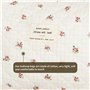 3 Pièces Trousse de Toilette Femme, Trousse en Coton Matelassé, Ensemble de Sacs à Cosmétiques de Voyage avec Motif Floral Exqui