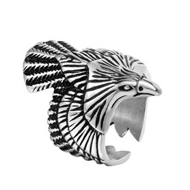 Auriselle Bague pour Homme Ajustable Eagle Vintage Viking Rétro Ouverte Bague de Pouce Gothique Bijoux Cadeaux pour Hommes Garço