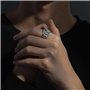 Auriselle Bague Homme Réglable Guépard Runes Vintage Viking Rétro Bague Ouverte Pouce Gothique Bijoux Cadeaux pour Homme Garçon 