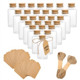 AZKEEGREY Lot de 100 Mini Fiole en Verre 25ml
