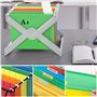 Dossiers Suspendus A4 avec Onglets et Inserts,Dossiers Suspendu pour Armoires de Classement,pour École, Maison Et Bureau(15 Pack