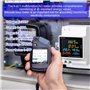 Compteur d'Énergie Monophasé AC 40-300V 100A, Compteur D'électricité avec Écran LCD Couleur, Compteur Electrique 1 Phasé, 6 En 1