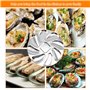 Forreen Assiette à Huîtres, 2 Pièces Assiettes à Huîtres en Acier Inoxydable Plaque à Huîtres Shell en Forme Durable Conteneur H