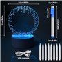 lampe LED créative DIY avec télécommande et stylo effaçable
