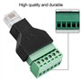 GOMETY Lot de 4 adaptateurs RJ12 mâle vers 6 broches bornier à vis RJ12 6P6C - Adaptateur de bornier à vis RJ12 pour téléphone, 