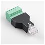 GOMETY Lot de 4 adaptateurs RJ12 mâle vers 6 broches bornier à vis RJ12 6P6C - Adaptateur de bornier à vis RJ12 pour téléphone, 