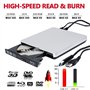 Lecteur Blu-ray externe USB 3.0 - Lecteur optique portable - Pour ordinateur portable HP Dell Acer Asus Lenovo MSI Clevo 2 en 1 