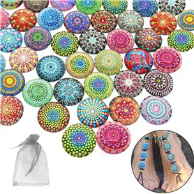 101 Pièces Demi Rondes Cabochons Kit