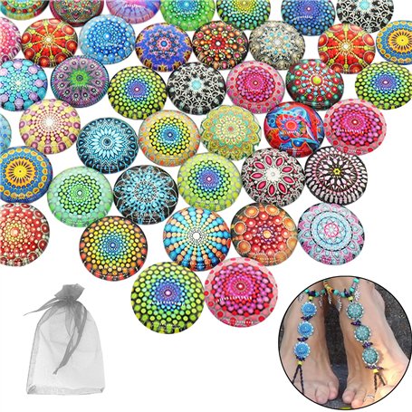 101 Pièces Demi Rondes Cabochons Kit