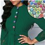 101 Pièces Demi Rondes Cabochons Kit, Verre Mosaïque Cabochons con Sac de Rangement Blanc, Imprimé Carreaux de Mosaïque, Pierres