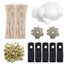 Ensemble D'accessoires pour Briquet à Essence 100 Pierres à Briquet 50 Mèches 10 Joint 5 Coton 2 Tournevis Universelles Kit de R